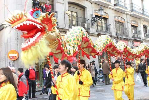 在西班牙的华人过春节